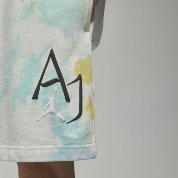 Nike DM1871-530 Men's Sz M Green/Pink Tie Dye Jordan Sport DNA Fleece Shorts - Picture 10 of 11